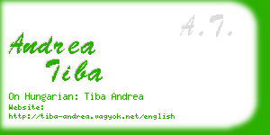 andrea tiba business card